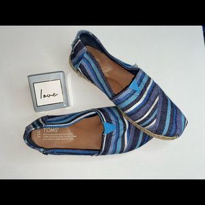 Toms 6.5W Blue Striped